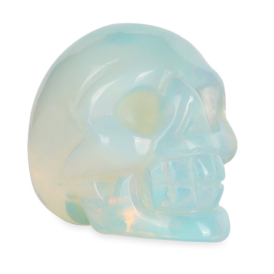 2.0" Opalite Crystal Skull Head Decor Statue Crystals and Healing Stones Aoxily CHN, Inc. All Rights Reserved.