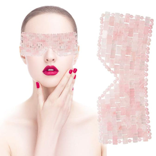 AOXILY Rose Quartz Facial Mask,100% Natural Stone Jade Sleep Mask Aoxily CHN, Inc. All Rights Reserved.