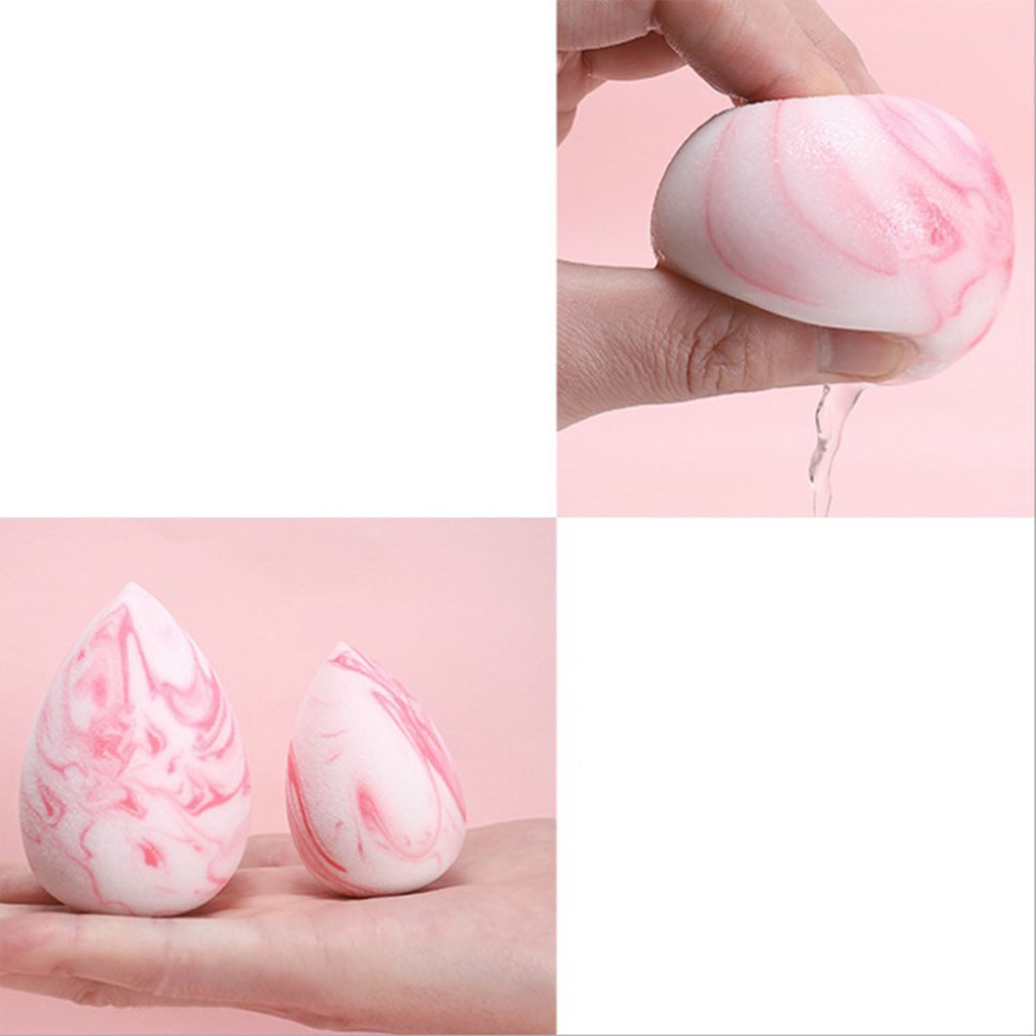 Makeup Sponge Set Blender Sponges 3 Pcs for Liquid, Cream, and Powder Aoxily CHN, Inc. All Rights Reserved.